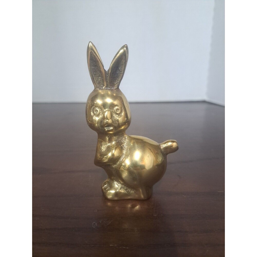 Vintage Brass Bunny Figurine